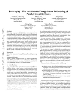 Leveraging LLMs to Automate Energy-Aware Refactoring of Parallel Scientific Codes