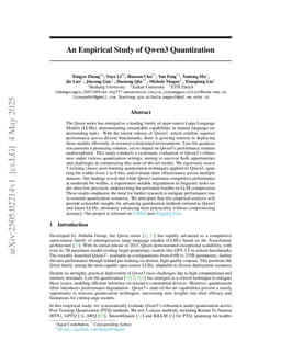 An Empirical Study of Qwen3 Quantization