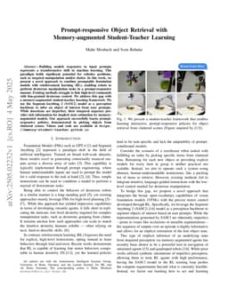 Prompt-responsive Object Retrieval with Memory-augmented Student-Teacher Learning
