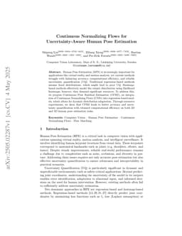 Continuous Normalizing Flows for Uncertainty-Aware Human Pose Estimation