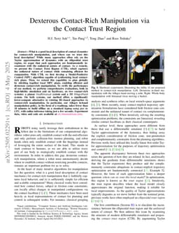 Dexterous Contact-Rich Manipulation via the Contact Trust Region