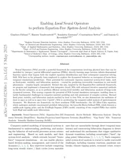 Enabling Local Neural Operators to perform Equation-Free System-Level Analysis
