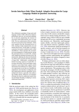 Invoke Interfaces Only When Needed: Adaptive Invocation for Large Language Models in Question Answering