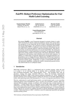 FairPO: Robust Preference Optimization for Fair Multi-Label Learning
