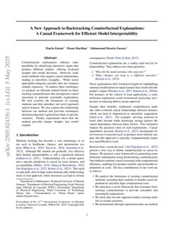 A New Approach to Backtracking Counterfactual Explanations: A Causal Framework for Efficient Model Interpretability