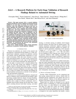 ZeloS -- A Research Platform for Early-Stage Validation of Research Findings Related to Automated Driving