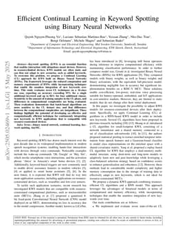 Efficient Continual Learning in Keyword Spotting using Binary Neural Networks