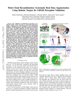 Point Cloud Recombination: Systematic Real Data Augmentation Using Robotic Targets for LiDAR Perception Validation