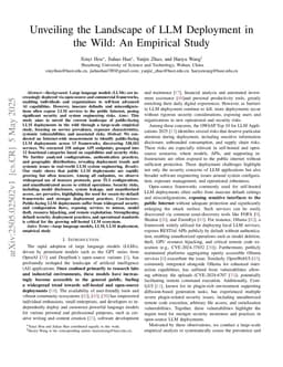 Unveiling the Landscape of LLM Deployment in the Wild: An Empirical Study