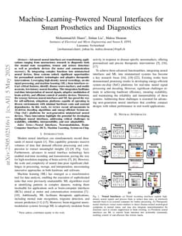 Machine-Learning-Powered Neural Interfaces for Smart Prosthetics and Diagnostics