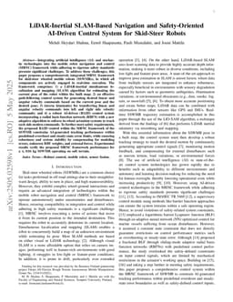 LiDAR-Inertial SLAM-Based Navigation and Safety-Oriented AI-Driven Control System for Skid-Steer Robots