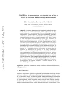 Sim2Real in endoscopy segmentation with a novel structure aware image translation