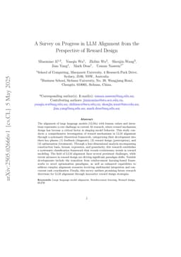 A Survey on Progress in LLM Alignment from the Perspective of Reward Design