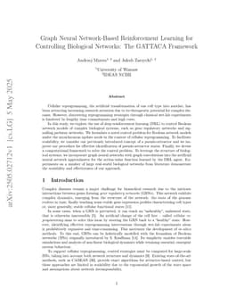 Graph Neural Network-Based Reinforcement Learning for Controlling Biological Networks: The GATTACA Framework