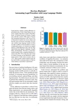Bye-bye, Bluebook? Automating Legal Procedure with Large Language Models