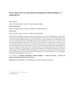 Privacy Risks and Preservation Methods in Explainable Artificial Intelligence: A Scoping Review