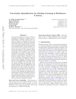 Uncertainty Quantification for Machine Learning in Healthcare: A Survey