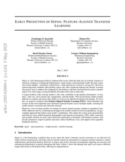 Early Prediction of Sepsis: Feature-Aligned Transfer Learning