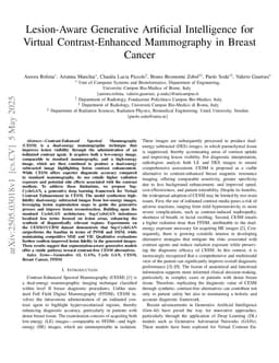 Lesion-Aware Generative Artificial Intelligence for Virtual Contrast-Enhanced Mammography in Breast Cancer