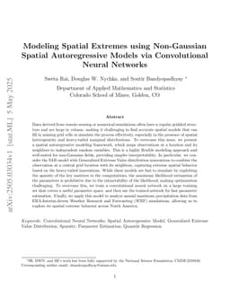 Modeling Spatial Extremes using Non-Gaussian Spatial Autoregressive Models via Convolutional Neural Networks