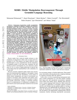 MORE: Mobile Manipulation Rearrangement Through Grounded Language Reasoning
