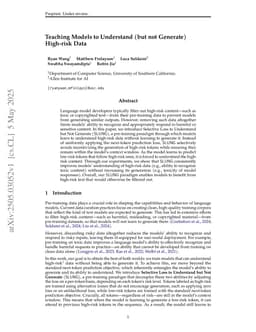Teaching Models to Understand (but not Generate) High-risk Data