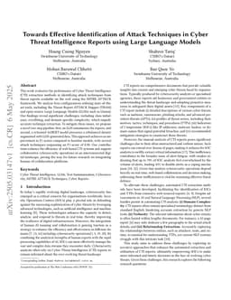 Towards Effective Identification of Attack Techniques in Cyber Threat Intelligence Reports using Large Language Models