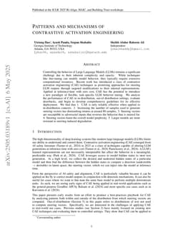 Patterns and Mechanisms of Contrastive Activation Engineering