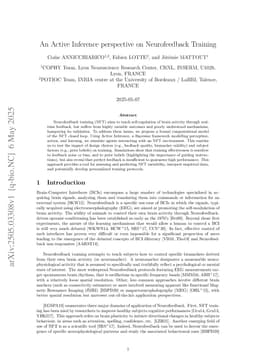 An Active Inference perspective on Neurofeedback Training