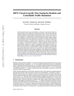 RIFT: Closed-Loop RL Fine-Tuning for Realistic and Controllable Traffic Simulation