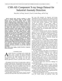 CXR-AD: Component X-ray Image Dataset for Industrial Anomaly Detection