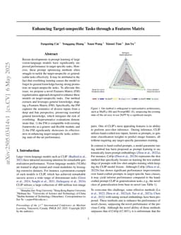 Enhancing Target-unspecific Tasks through a Features Matrix