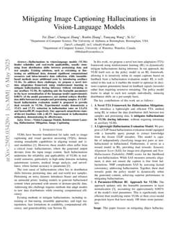 Mitigating Image Captioning Hallucinations in Vision-Language Models