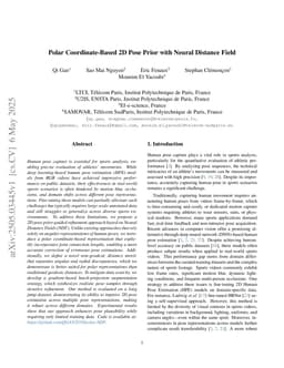 Polar Coordinate-Based 2D Pose Prior with Neural Distance Field