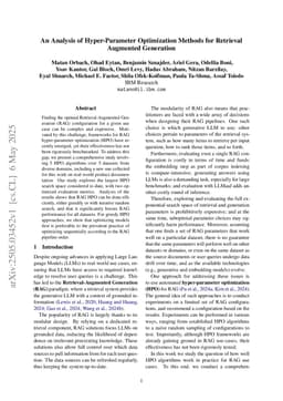 An Analysis of Hyper-Parameter Optimization Methods for Retrieval Augmented Generation