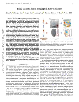 Fixed-Length Dense Fingerprint Representation