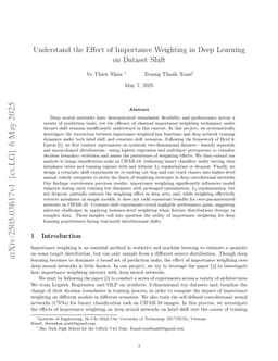 Understand the Effect of Importance Weighting in Deep Learning on Dataset Shift