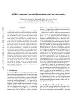 ALMA: Aggregated Lipschitz Maximization Attack on Auto-encoders
