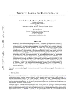 Weighted Random Dot Product Graphs