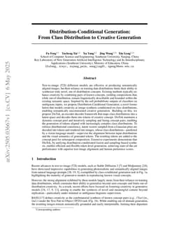 Distribution-Conditional Generation: From Class Distribution to Creative Generation