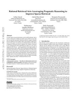 Rational Retrieval Acts: Leveraging Pragmatic Reasoning to Improve Sparse Retrieval