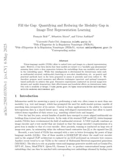 Fill the Gap: Quantifying and Reducing the Modality Gap in Image-Text Representation Learning