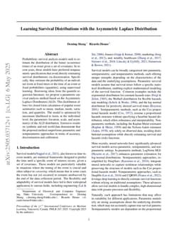 Learning Survival Distributions with the Asymmetric Laplace Distribution