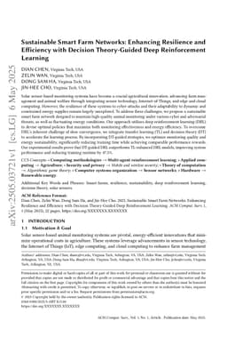 Sustainable Smart Farm Networks: Enhancing Resilience and Efficiency with Decision Theory-Guided Deep Reinforcement Learning