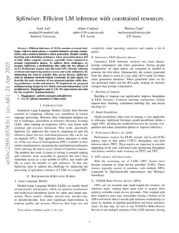 Splitwiser: Efficient LM inference with constrained resources