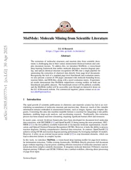 MolMole: Molecule Mining from Scientific Literature