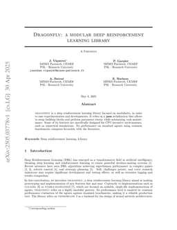 Dragonfly: a modular deep reinforcement learning library