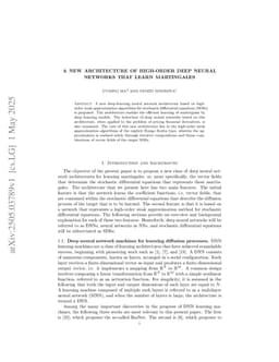 A new architecture of high-order deep neural networks that learn martingales