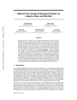 Efficient Fine-Tuning of Quantized Models via Adaptive Rank and Bitwidth