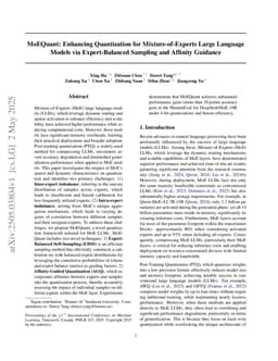MoEQuant: Enhancing Quantization for Mixture-of-Experts Large Language Models via Expert-Balanced Sampling and Affinity Guidance